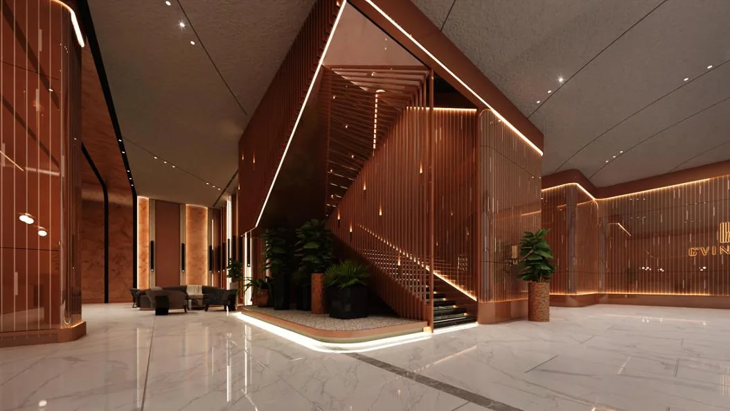 The grand lobby at G'Vinton
